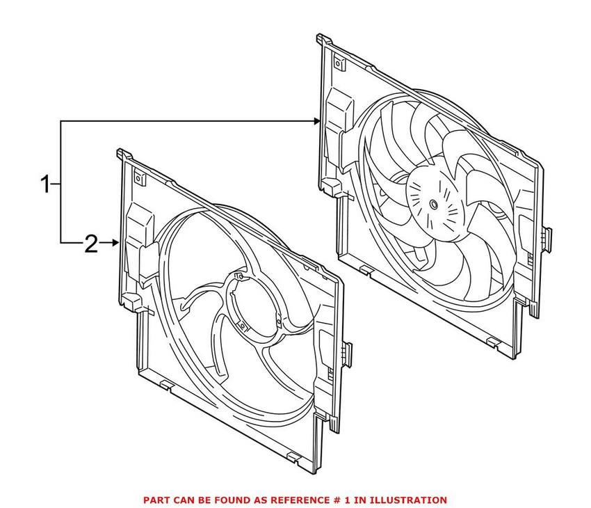 BMW Engine Cooling Fan Assembly 17427640513